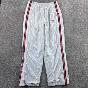 Vintage Y2K NYC Track Pants Mens Large Tear Away Snap Button Side Stripes